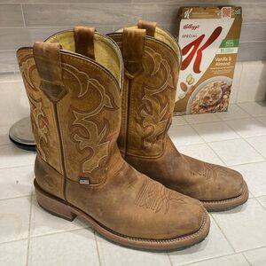 Double H Mens Anton Western Work Boots Steel toe and Waterproof, USA made 11.5 D